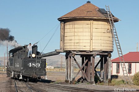 Cumbres and Toltec Scenic Railroad Steam Engine 489 Taking on Water